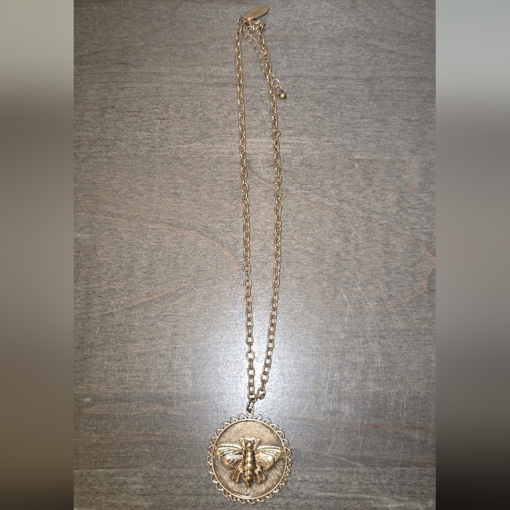 Bee Pendant Statement Necklace